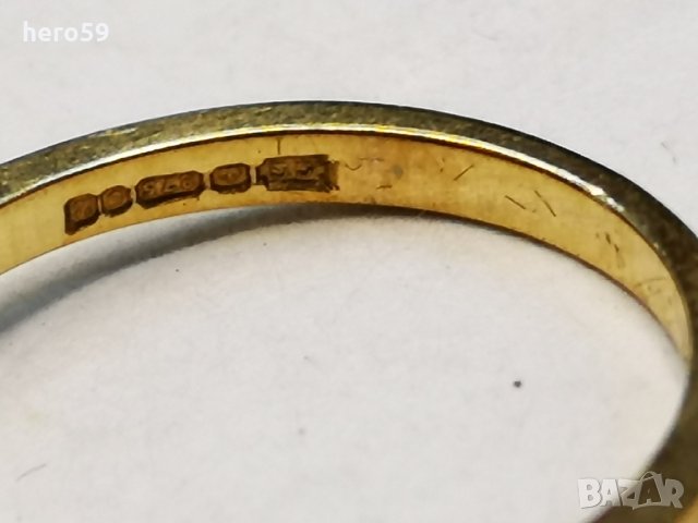 Златен дамски пръстен с планински кристал, снимка 3 - Пръстени - 30091510