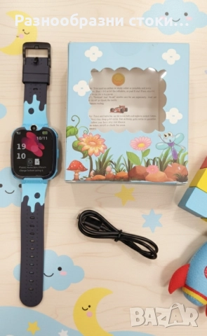 ​🚀Детски Смарт Часовник (Smart Watch) - Син Цвят! 💙