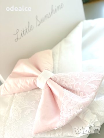 Бебешко одеялце с дантела, портбебе, за изписване, завивка, снимка 7 - Спално бельо и завивки - 40508549