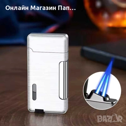 Пиезо-кристална запалка с двоен пламък – ветроустойчива, стилен дизайн, снимка 5 - Запалки - 54170924