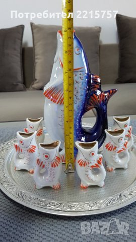 Съветски, руски сервиз порцеланови рибки., снимка 2 - Сервизи - 34363721