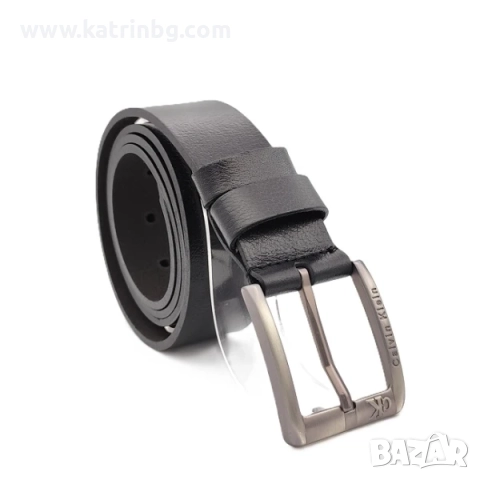 Мъжки колан и портфейл в черно от естествена кожа-Calvin Klein, снимка 2 - Подаръци за мъже - 51641940