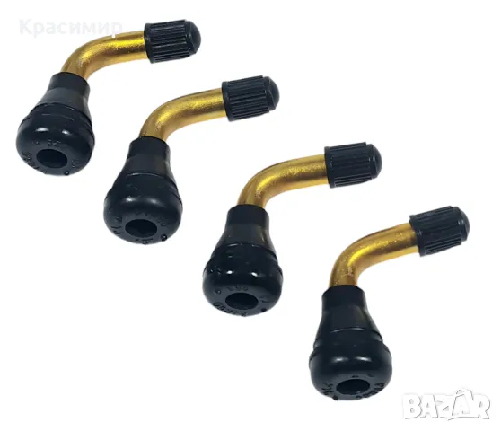 Крив вентил  за безкамерни гуми на инвалидни колички и тротинетки