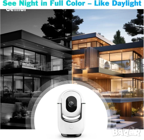 2K вътрешна охранителна камера, WiFi CCTV с нощно виждане, AI-детекция, снимка 4 - IP камери - 51219313