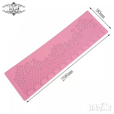 Дантелена мрежа с цветя дантела борд силиконов молд форма за украса торта с фондан шоколад гъмпейст, снимка 5 - Форми - 18768263