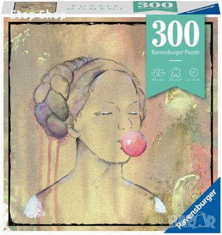 Ravensburger Puzzle Пъзел Bubblegumlady 300-Piece Puzzle, снимка 2 - Игри и пъзели - 37151526
