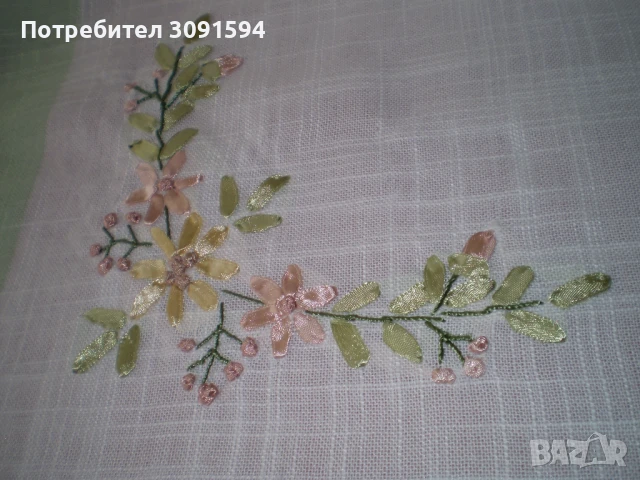 Бродирана голяма покривка за маса многоцветна бродерия, снимка 3 - Покривки за маси - 51042297