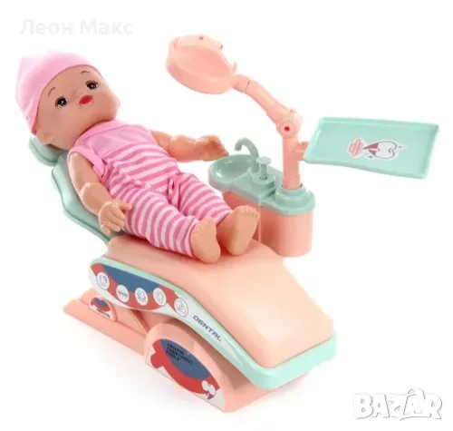 Детски зъболекарски комплект с кукла, течаща вода, снимка 5 - Кукли - 48398322