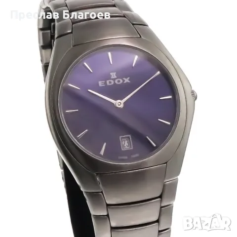 Edox Les Bémonts Ultra Slim Quartz 27006-3B-BUIN - Swiss Made, снимка 3 - Луксозни - 55911595