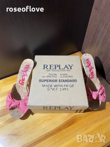 Replay оригинални дамски обувки от корк с кутия, снимка 5 - Дамски обувки на ток - 39438832