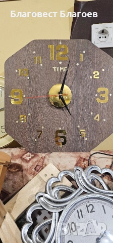 Големи 40 см ръчно изработени стенни часовници, снимка 3 - Декорация за дома - 53862783