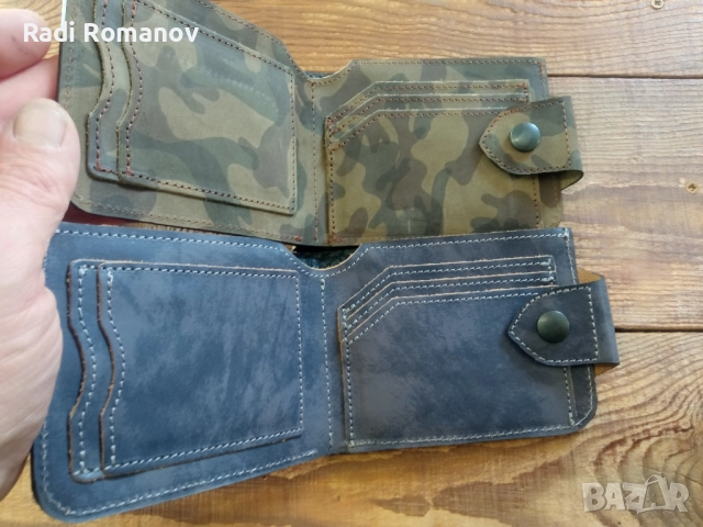 Ръчно изработени кожени портфейли, Мъжки кожен аксесоар , снимка 2 - Портфейли, портмонета - 52025821