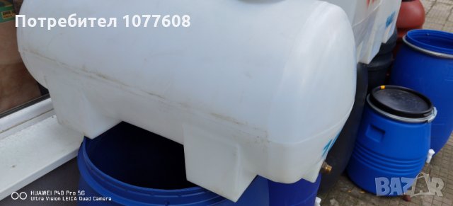 Резервоар 100 литра за вода, мляко, вино, ракия и хранителни продукти , снимка 2 - Бидони, бурета и бъчви - 30703567