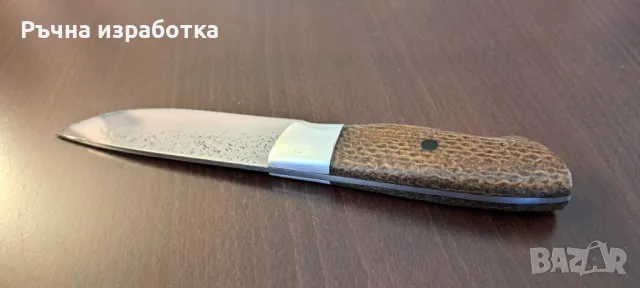 Нож ръчна изработка микарта неръждаема стомана т5мос карбонов пин, снимка 5 - Ножове - 48078673