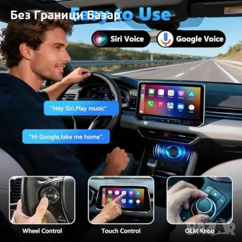 Нов CarPlay Android Auto Wireless адаптер USB 5GHz за iPhone Android телефон връзка кола автомобил, снимка 6 - Друга електроника - 56445821