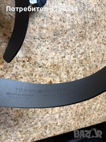 Мъжки колан Tommy Hilfiger, 90 см дължина, 4 см ширина, 100% естествена кожа, Черен, снимка 4 - Колани - 53974663