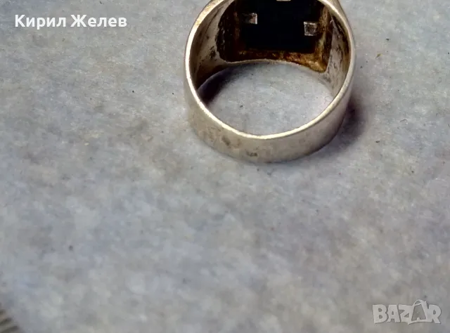 АРИСТОКРАТИЧЕН КЛАСИЧЕСКИ МОДЕЛ СРЕБЪРЕН ПРЪСТЕН СРЕБРО 925 с ЮВЕЛИРНО ШЛИФОВАН ЧЕРЕН ОНИКС 49980, снимка 13 - Пръстени - 50024975