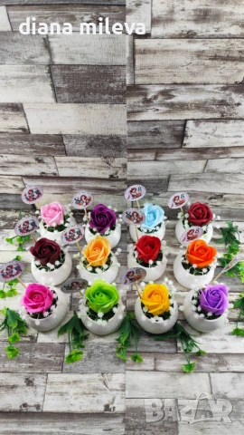 Бюджетни подаръчета със сапунени рози!!, снимка 6 - Декорация за дома - 53349312