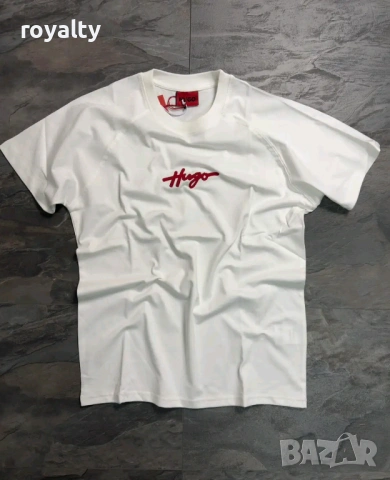 Hugo Boss Нова Бяла Мъжка Тениска Хюго Бос 