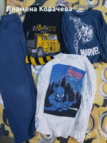 Лот 3 блузки + 1 панталон 128 размер за момче 
10лв