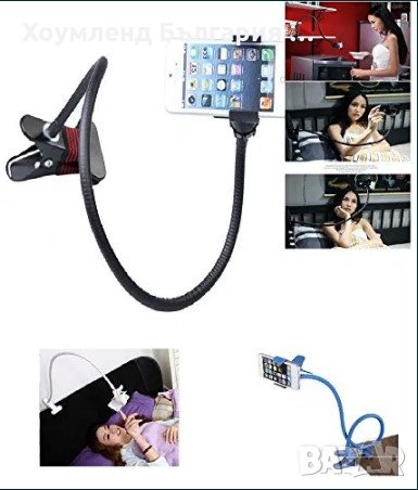 Гъвкава се стойка за телефон с дълго рамо и щипка за въздушно захващан, снимка 3 - Селфи стикове, аксесоари - 29159931
