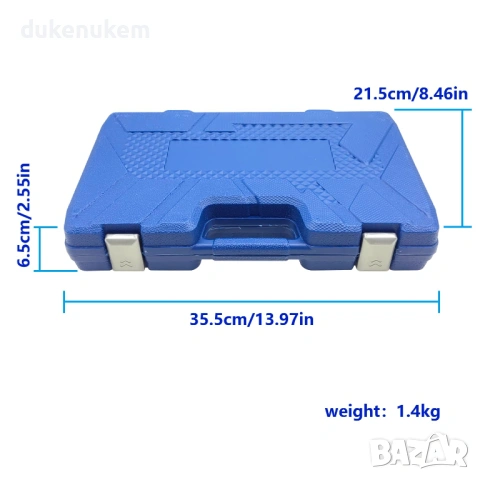 Комплект за измерване на компресия и тест за течове в цилиндрите – 11 части, снимка 6 - Аксесоари и консумативи - 53019820