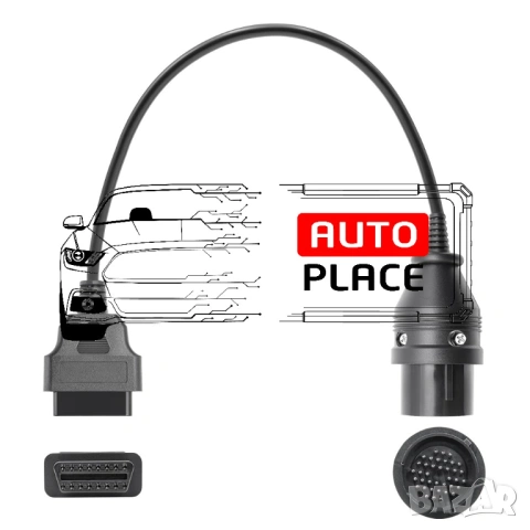 Кабел / Преходник / Адаптер за Mercedes 38 Pin 38 Пин Delphi Autocom, снимка 3 - Аксесоари и консумативи - 53972850