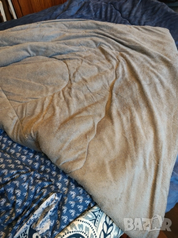 Нов Комплект от 3 части  кадифен дебел дългокосместо  зимно одеяло   + 2 калъфки за възглавници, снимка 9 - Спално бельо - 51696782