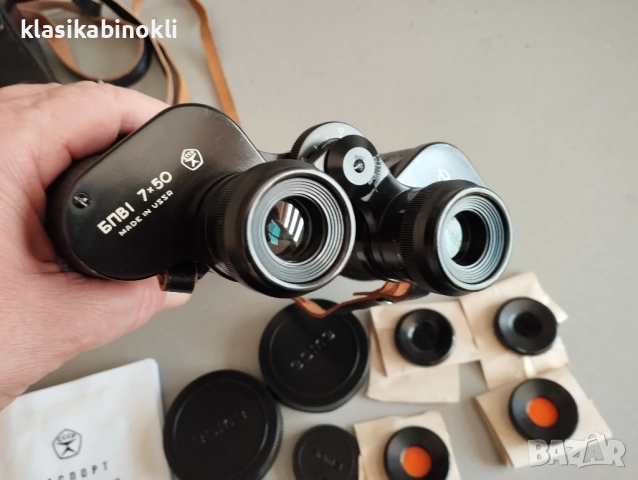 ТОП НОВ Съветски Бинокъл-БПВ1 7х50-MADE IN СССР, снимка 4 - Екипировка - 52942486