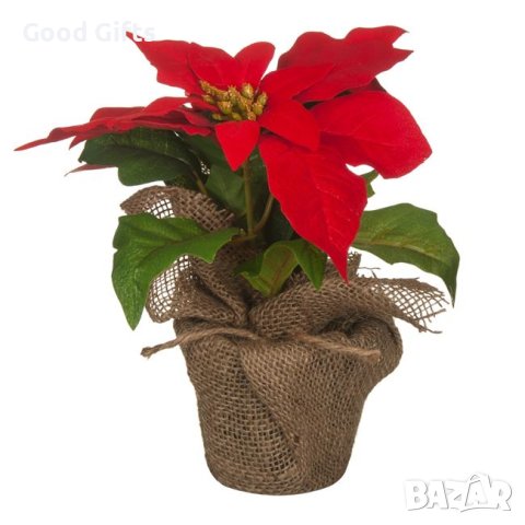 Изкуствено цвете Коледна звезда, 20см