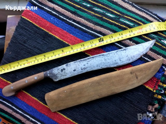 Стар Голям Кован Нож Кулаклия Оригинално Острие!, снимка 1 - Антикварни и старинни предмети - 39961513