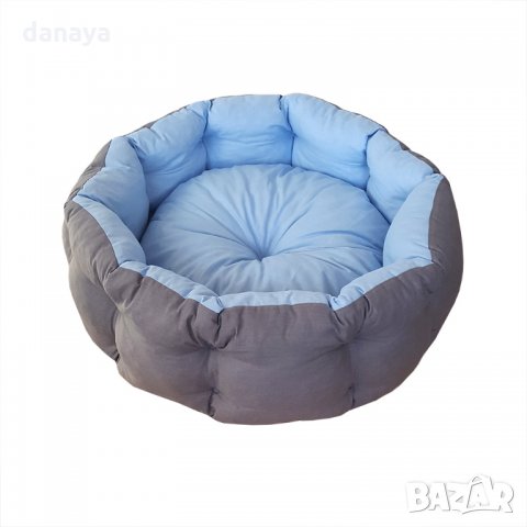 1916 Кръгло легло с възглавничка за малко куче Ф53см, снимка 4 - За кучета - 35012767