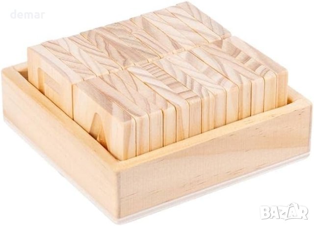 Дървени двустранни плочки за изучаване на азбуката - английски, снимка 6 - Образователни игри - 42133855