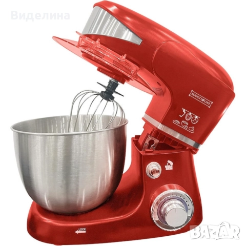 Многофункционален планетарен миксер с иноксова купа 5.5L Royalty Line RL-PKM1600, снимка 10 - Миксери - 51786312