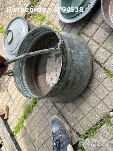 Стари медни и месингови съдове – бакър, кана, тави – ретро / антики, снимка 2 - Други - 54171880