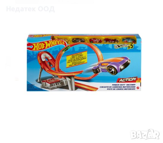  Детска писта, Hot Wheels, 5 колички за игра, снимка 2 - Коли, камиони, мотори, писти - 44386313