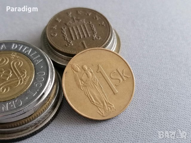 Монета - Словакия - 1 крона | 1993г., снимка 1 - Нумизматика и бонистика - 40381868