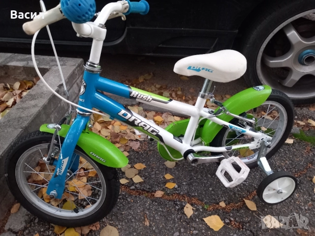 Детски велосипед Драг 14 цола, отличен , снимка 4 - Велосипеди - 52214427