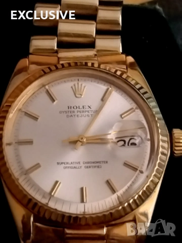 Rolex Datejust 18k solid gold  / Ролекс 18к златен каса и верижка/, снимка 6 - Мъжки - 53065833