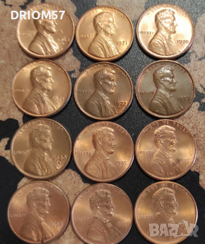 Монети САЩ - 12 бр. [1962-1994]