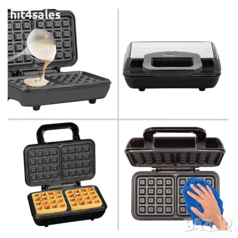 Уред за гофрети с мощност 700W, незалепваща повърхност, защита от изтичане FIRST