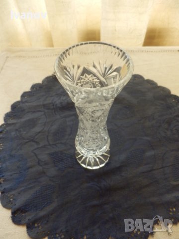 Полска кристална ваза, снимка 2 - Вази - 37357643