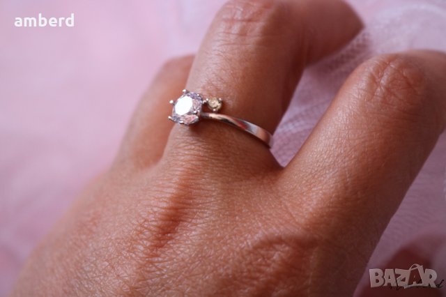 Нежен и елегантен сребърен пръстен - модел R078, снимка 6 - Пръстени - 28952042
