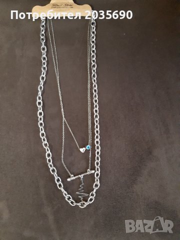 Сет колие от стомана-тройка , снимка 2 - Колиета, медальони, синджири - 37269671
