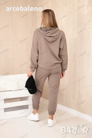 Дамски памучен комплект от две части суичър + панталон, 7цвята , снимка 4 - Комплекти - 47314253