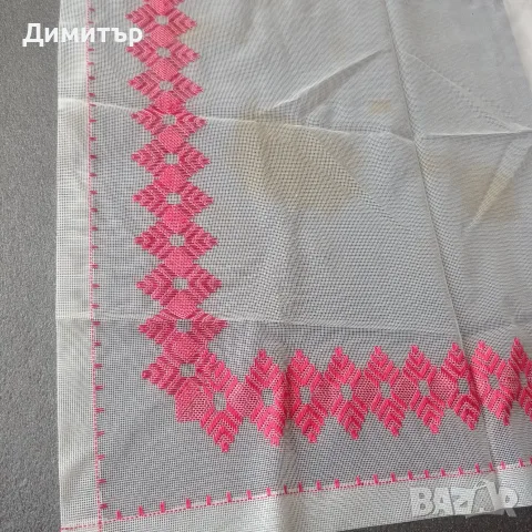 Ретро ръчно бродирани карета (8 бр.) – уникална прозрачна/найлонова панама, снимка 2 - Декорация за дома - 55903064