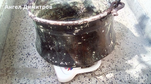 Стар голям меден котел, снимка 10 - Антикварни и старинни предмети - 33923061