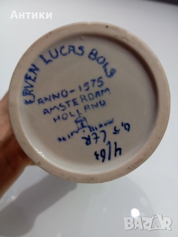 Порцеланова стара бутилка с печат, снимка 2 - Други - 52527245