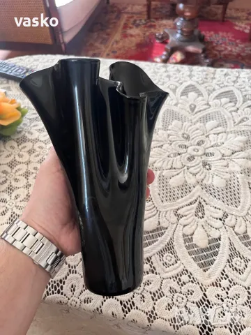 Стара ваза-стъклена, снимка 6 - Вази - 49401044