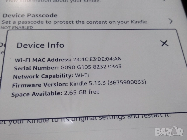 Електронна книга Amazon Kindle Peperwhite 7th generation., снимка 6 - Електронни четци - 52980860